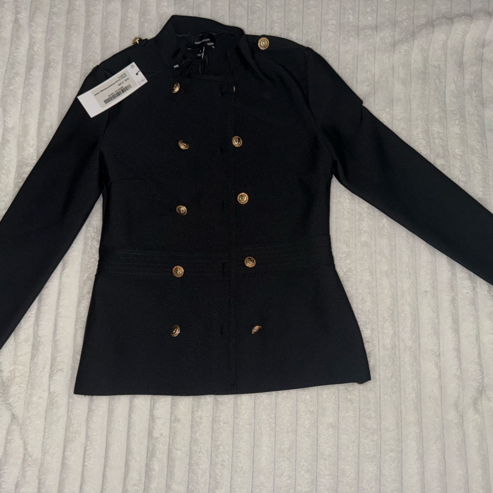 Karen Millen Black Double-Breasted Jacket